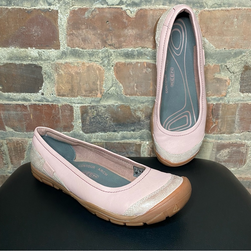 Keen Rivington CNX Ballet Flats Pink Leather Women's Size 7 Shoes 1010297